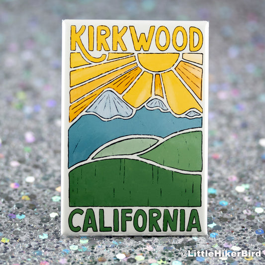 Kirkwood, California Fridge Magnet - Mountain Sketch