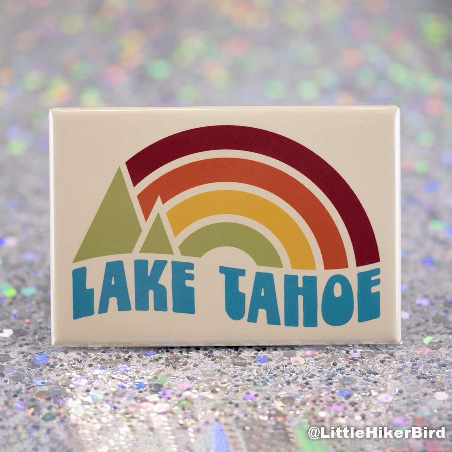 Lake Tahoe Fridge Magnet - Vintage Sunset