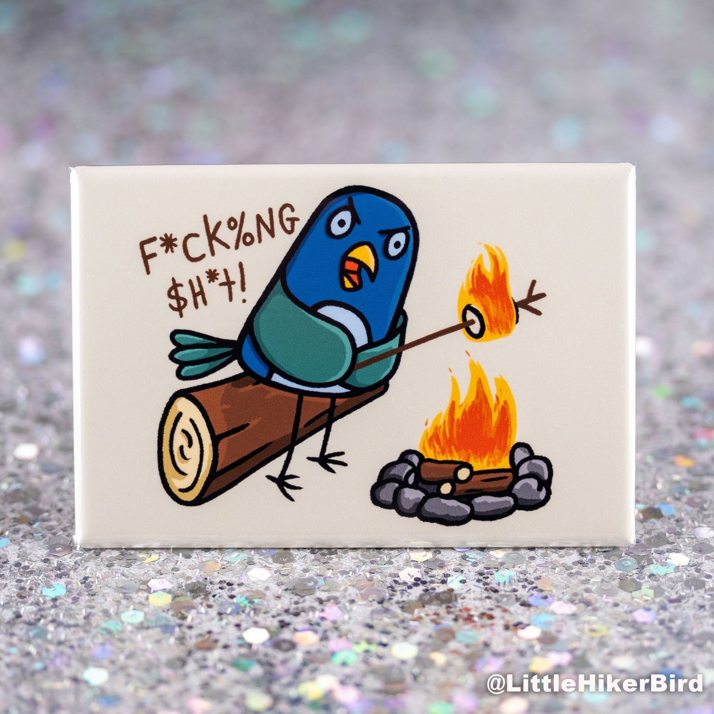 Marshmallow Bird Fridge Magnet